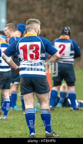 Amateur Rugby union club football players Stock Photo