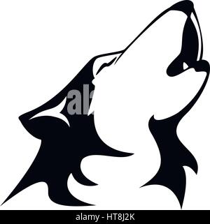 Wolfs vector heads Stock Vector
