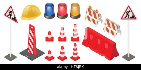 Under Construction Sign Set Stock Vector
