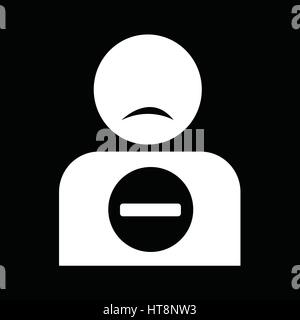 delete friend icon illustration idesign Stock Vector