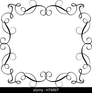 Decorative Frame and Borders Art. Calligraphy lettering Vector illustration EPS10. Stock Vector