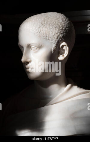 Rome. Italy. Portrait bust of Roman Emperor Alexander Severus (208-235 AD). Hall of the Emperors, Capitoline Museums. Sala degli Imperatori, Musei Cap Stock Photo