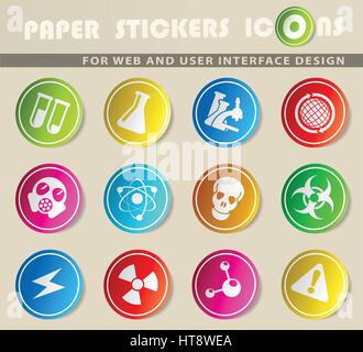 Science simply symbols for web and user interface Stock Vector