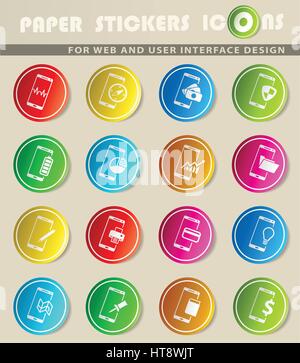 Smartphone simply symbol for web icons and user interface Stock Vector