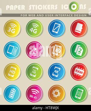 Smartphone simply symbol for web icons and user interface Stock Vector