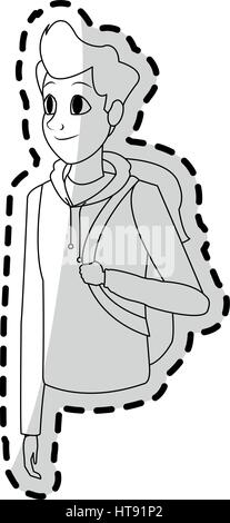 handsome young man icon image  Stock Vector