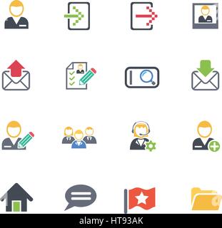 accaunt web icons for user interface design Stock Vector