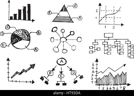 doodle graph icon illustration design Stock Vector