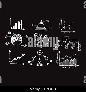 doodle graph icon illustration design Stock Vector