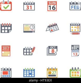 calendar web icons for user interface design Stock Vector
