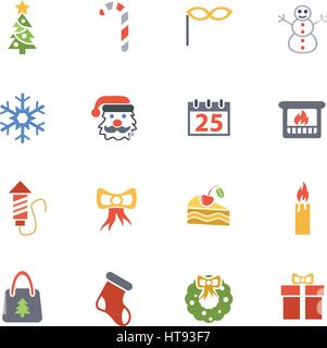christmas web icons for user interface design Stock Vector