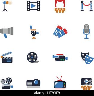 cinema web icons for user interface design Stock Vector