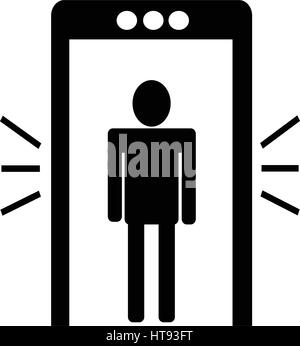 metal detector gate icon, linear design Stock Vector Image & Art - Alamy