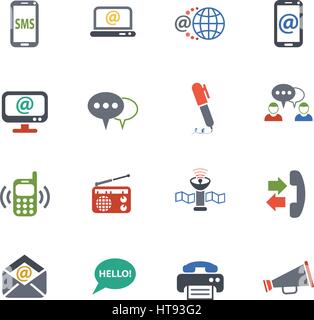 communication web icons for user interface design Stock Vector