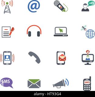 communication web icons for user interface design Stock Vector