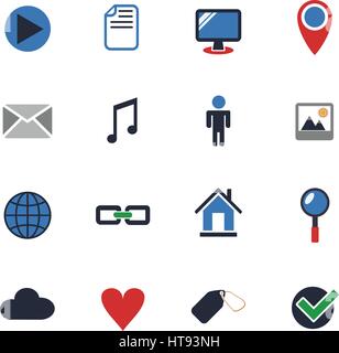 social media web icons for user interface design Stock Vector