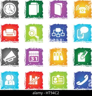 Business simply symbol in grunge style for user interface design Stock Vector