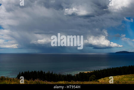 storm from coast in New Zealand Stock Photo
