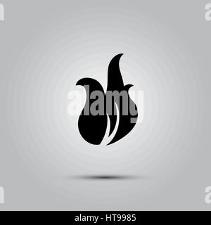 Fire Icon in trendy flat style isolated on white background, for your web site design, app, logo, UI. Vector illustration, EPS10. Stock Vector