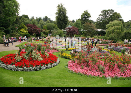 View of the Shrewsbury Flower show, in Quarry Park, Shrewsbury. Stock Photo