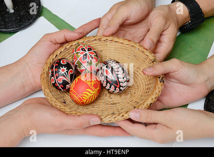 Ukrainian Easter eggs Stock Photo