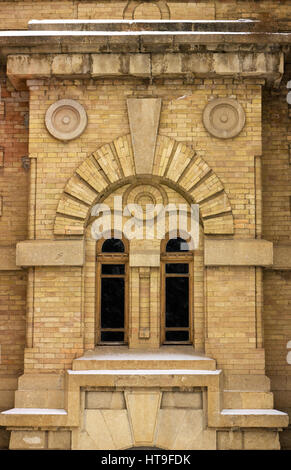 Old style window in Kiislovodsk,Northern Caucasus. Stock Photo