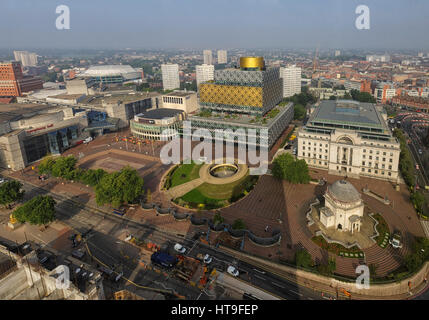 Birmingham City Aerial Photograph of Centenary Square Stock Photo