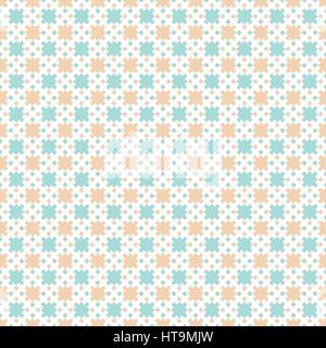 Seamless pattern. Abstract colourful background. Gentle pixel texture with regularly repeating geometrical shapes, squares, rhombuses. Vector element  Stock Vector