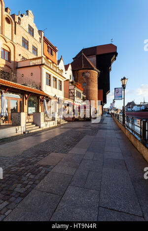 Gdansk waterfront over Motlawa, Poland, Europe. Stock Photo