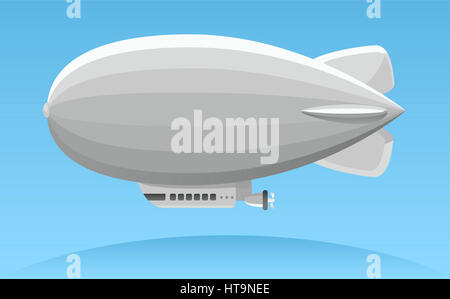 Aerial advertising zeppelin illustration Stock Photo
