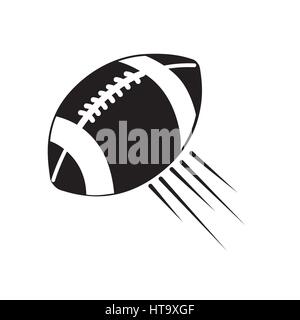 contour american football and his ball icon Stock Vector