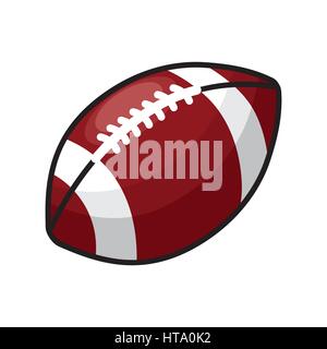 color american football and his ball icon Stock Vector