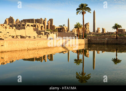 Sacred lake, Karnak Temple, Luxor, Egypt Stock Photo