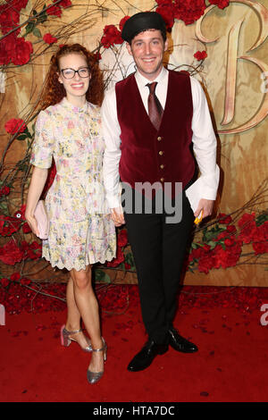 Sydney, Australia. 9th Mar, 2017. US actor, comedian and singer Josh Gad and local celebrities walked the red carpet at the Australian Premiere of Disney's new live-action film Beauty and the Beast in Sydney at The State Theatre Sydney, 49 Market St, Sydney NSW 2000. Pictured: Yellow Wiggle, Emma Watkins and Purple Wiggle, Lachlan Gillespie (The Wiggles). Credit: Credit: Richard Milnes/Alamy Live News Stock Photo