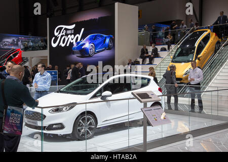 Geneva, Switzerland. 7th Mar, 2017. The Ford Vignale is presented at the 87th Geneva International Motor Show in Geneva, Switzerland, 7 March 2017. - NO WIRE SERVICE - Photo: Friso Gentsch/dpa/Alamy Live News Stock Photo