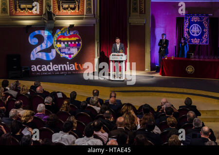 Madrid, Spain. 9th March, 2017. Spanish TV Academy in the XV Edition Talent Prize with guest visitors, Ateneo Culture Center, Madrid, Spain, on 9th March 2017. Credit: Enrique Davó/Alamy Live News. Stock Photo