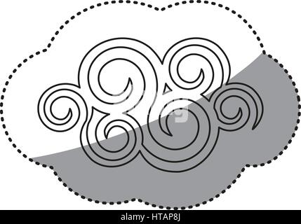 figure spiral cloud icon, vector illustraction design image Stock Vector