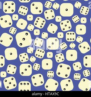 Dice Seamless Pattern. Gambling Texture Stock Vector