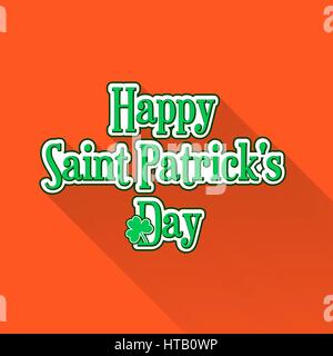 Flat Saint Patricks Day typographic label Stock Vector