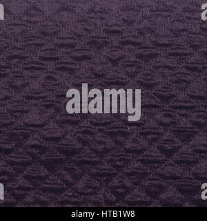 Rustic canvas fabric texture in aubergine color and  a diamond pattern. Square shape Stock Photo