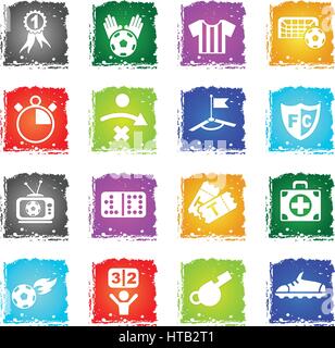 football web icons in grunge style for user interface design Stock Vector