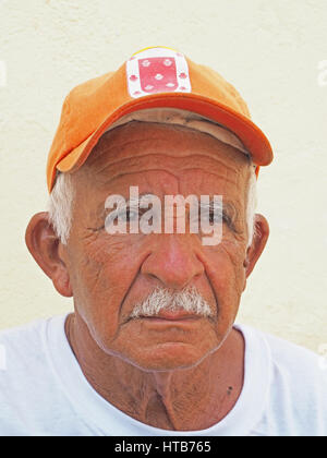 Elderly Cuban man in Santiago de Cuba. Stock Photo