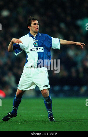 JASON MCATEER BLACKBURN ROVERS FC 30 January 1999 Stock Photo