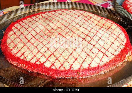 Sheki Halva on the market. Special type of baklava called halva. Eastern dessert, made from honey, nuts or seeds. Azerbaijan Stock Photo