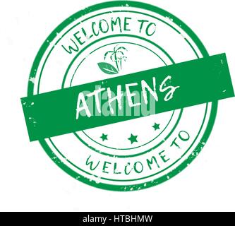 Welcome to Athens Stock Vector