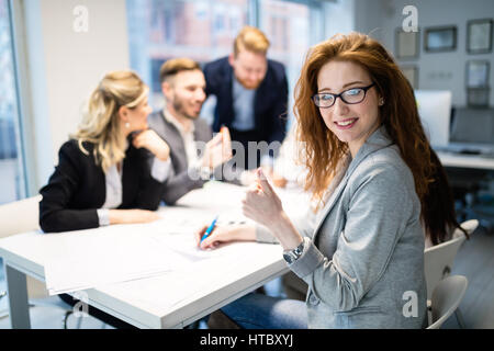 Business people and architects collaborating on business project Stock Photo