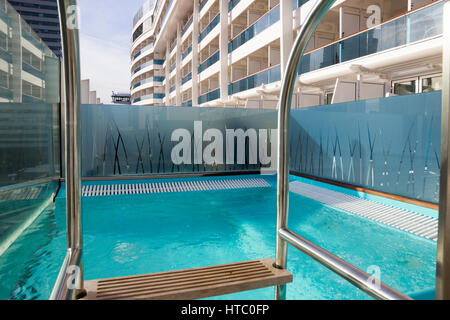 Jacuzzi on deck of a cruise ship. Stock Photo