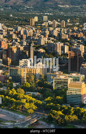 Santiago, Region Metropolitana, Chile - View of buildings at Providencia district, the most dense part of the city with residential Stock Photo