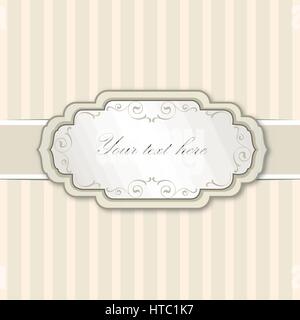Gentle greeting card or invitation over polka dot seamless pattern Stock Vector