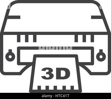 3D print icon Stock Vector